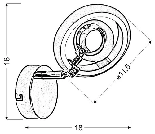 LED nástěnné svítidlo Celt chrom moderní nastavitelná do obýváku a ložnice CANDELLUX