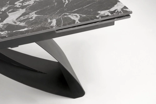 Rozkládací jídelní stůl Margareth černý mramor 180–260 cm moderní industriální Intesi