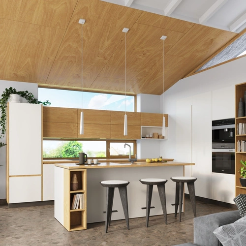 Závěsné svítidlo PRYSM 1 bílé moderní do obýváku a kuchyně ocelové jednoduché 120 cm