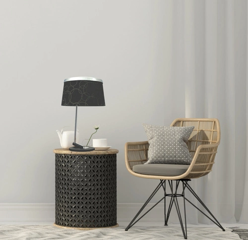 Stolní lampa Impresja 1*60W E27 černý chrom