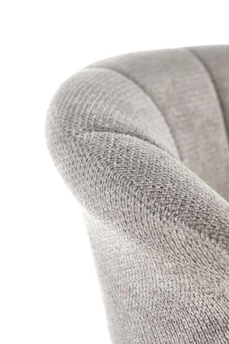 Barová židle Cossio sametová šedá s opěrkou otočná výškově nastavitelná do moderní kuchyně Intesi