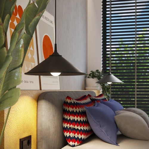 Závěsné svítidlo ZUMA černé moderní ocelové do obýváku, kuchyně i nad stůl 30 cm