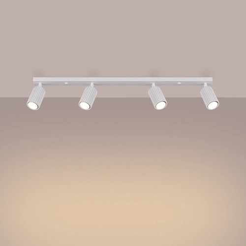 Moderní bílý stropní plafon Karbon 4L otočný do obýváku a ložnice SOLLUX