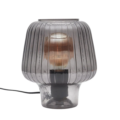 Stolní lampa Lasima kouřové sklo do obýváku a ložnice moderní glamour Intesi