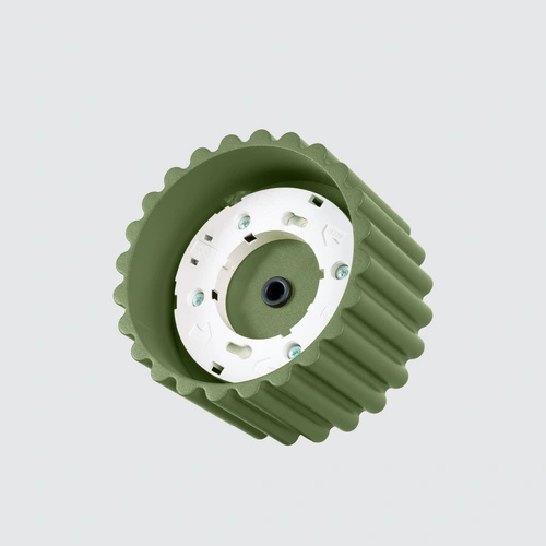 Stropní svítidlo AURA 1 olivově zelené moderní do kuchyně a obýváku hliník 10 cm