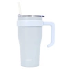 Termohrnek s uchem a brčkem Miami 600ml bílý