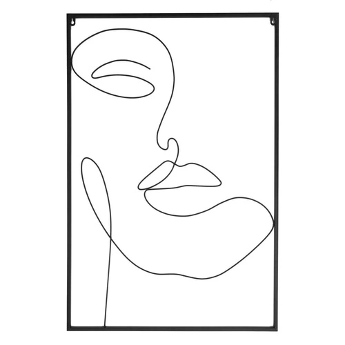 Umělecký kovový obrázek černé barvy