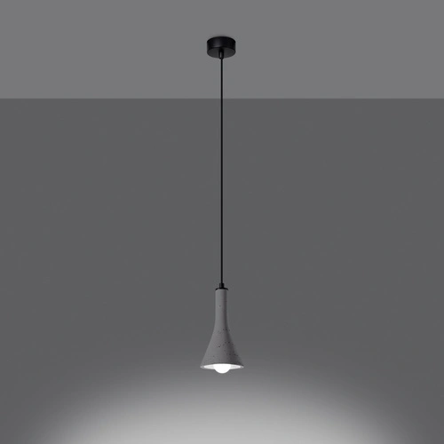 Betonové závěsné svítidlo REA 1 šedé moderní nad jídelní a kuchyňský stůl SOLLUX