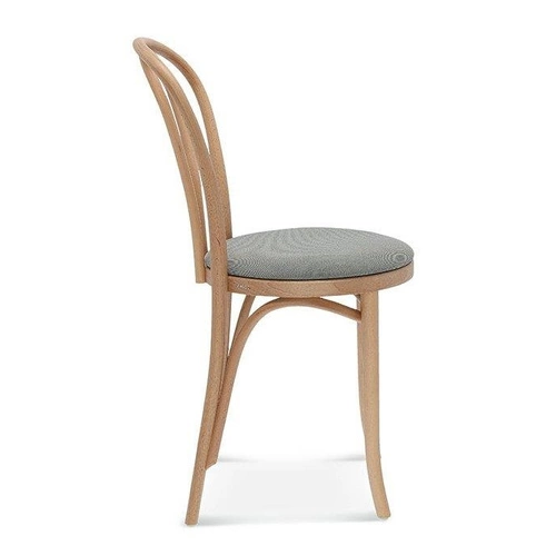 Dřevěná jídelní židle Fameg A-18 na míru, čalouněná přírodní kůží