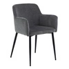 Jídelní židle Karen Actona čalouněná samet šedá s područkami moderní
