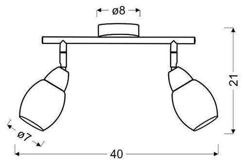 Stropní LED svítidlo Rico bílá skleněná nastavitelná do obýváku a kuchyně 2bodová