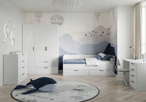 Postel Holly se zásuvkami 90 cm šedá