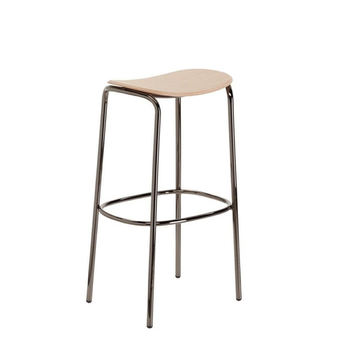 Barová stolička bez opěradla Trick wood 75 cm moderní dřevěná do kuchyně a jídelny SCAB Design