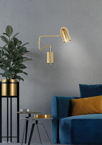 Nástěnné svítidlo Hosti moderní zlaté kovové do ložnice a obýváku Candellux Lighting 39 cm