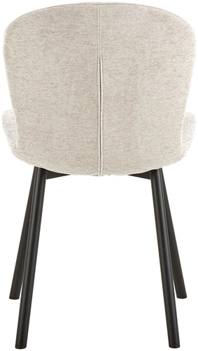 Židle Esra béžová čalouněná jídelní moderní na černých nohách