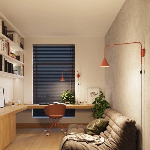 Nástěnné svítidlo NOX moderní kovové červené do obýváku a ložnice SOLLUX LIGHTING