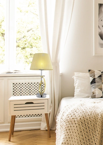 Stolní lampa Diva 1x60W E27 chrom/zlato