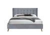 Čalouněná postel Flikez VIC 160x200 šedá sametová s vysokým čelem do ložnice