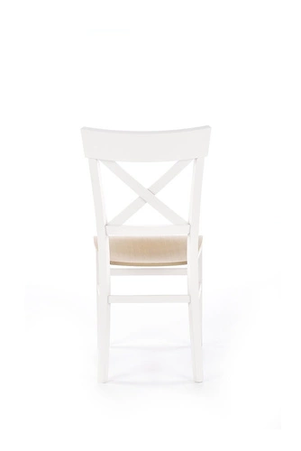 Dřevěná jídelní židle Tutti Intesi bílý dub vintage rustikální s opěrkou