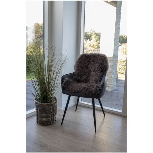 Brązowa dekoracyjna poduszka na krzesło futerko jagnięce House Nordic 50x85 cm do salonu