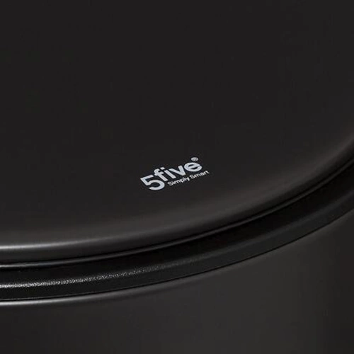 Kuchyňský odpadkový koš Delta 30 l černý moderní s pedálem a uhlíkovým filtrem 5five