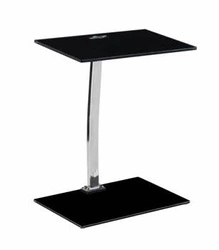 Konferenční stolek Sydney černý skleněný obdélníkový loftový do obýváku a ložnice Intesi