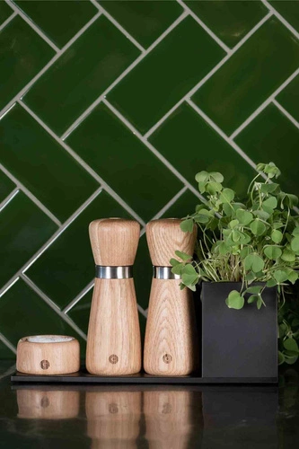 Crush Grind Kyoto dřevěný mlýnek na sůl a pepř 17 cm skandinávský dub