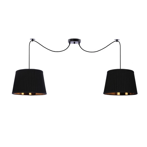 Gillo závěsná lampa černá 2x40W E27 stínidlo černé