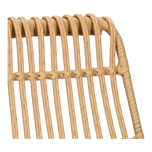 Zahradní křeslo Surabaya boho z technoratanu, přírodní s černými nohami Intesi