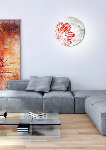 Stropní svítidlo kulaté Spring 40 červené skleněné do obýváku moderní Candellux