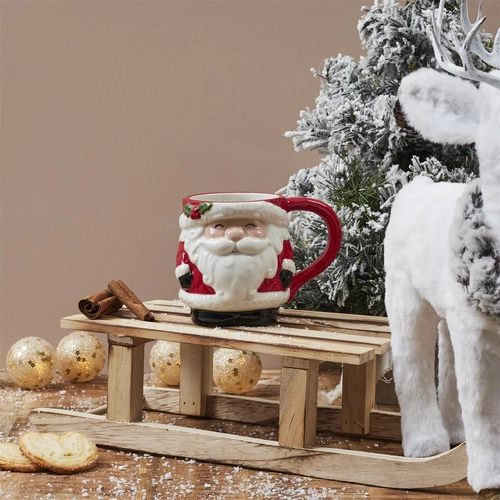 Vánoční keramický hrnek Intesi Mikołaj 300 ml na kávu a čaj jako dárek