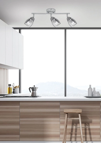 Stropní svítidlo Milton moderní chromované 3bodové nastavitelné do obýváku a kuchyně