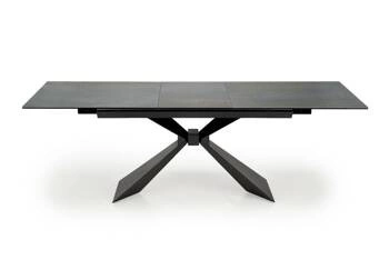 Rozkládací jídelní stůl Narel 180-230 cm moderní modrý mramor černé nohy Intesi