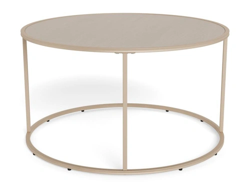 Seaford kulatý konferenční stolek šedý moderní kovový 80 cm