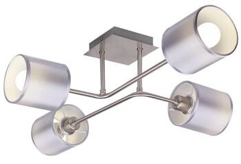 Stropní svítidlo Sax moderní saténové 4bodové do obýváku, kuchyně nebo jídelny