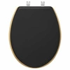 Modern Color černé WC sedátko s pomalým sklápěním z duroplastu do koupelny