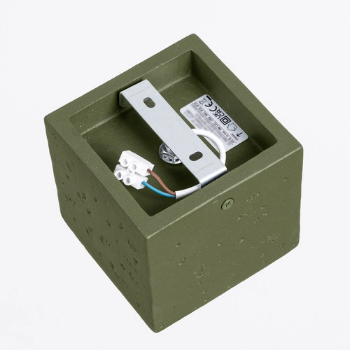 Stropní svítidlo QUAD beton zelená olivová industriální do kuchyně a obýváku 10 cm