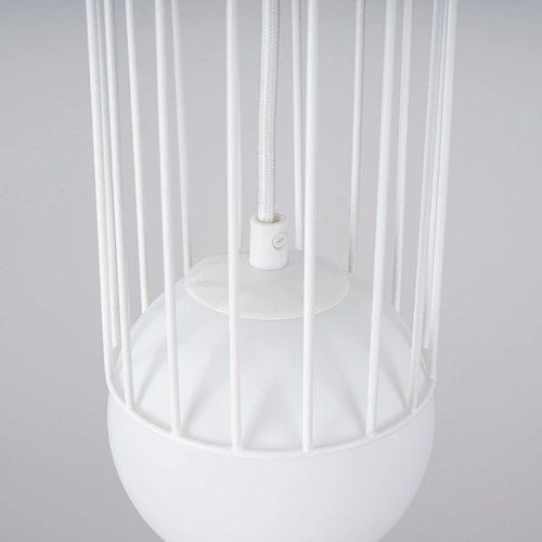 Závěsné svítidlo BRINA bílá moderní do obýváku a jídelny ocelové rozptýlené světlo