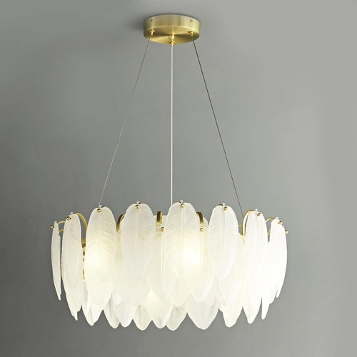 Závěsné svítidlo PIUMA bílé sklo 60 cm do obýváku a jídelny moderní Step into Design