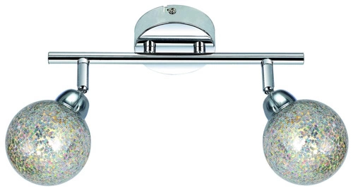 Stropní LED svítidlo Kaleidoscope chrom moderní, nastavitelná do obýváku a ložnice 30 cm