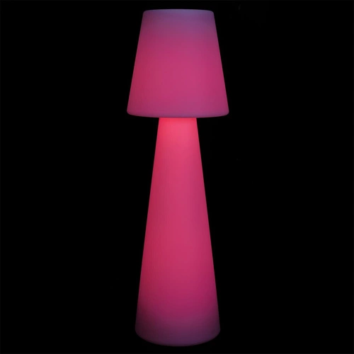 Stojací LED lampa Colorfull 110 cm bílá moderní s dálkovým ovládáním do obýváku i na terasu Intesi