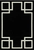 Koberec do obýváku Hampton Black 200x300 moderní glamour art deco černý protiskluzový snadno čistitelný Carpet Decor