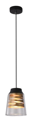 Závěsná lampa Fresno černá 1x60W E27 čirý difuzor