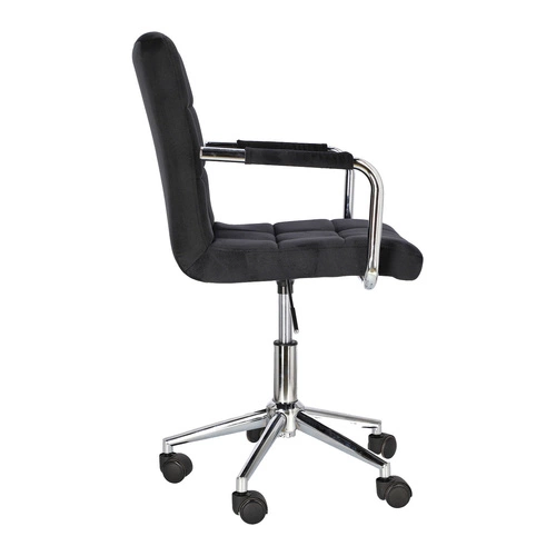 Ergonomická kancelářská židle Cosmo Arm černý samet moderní s područkami otočná