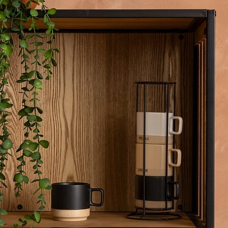 Sada 4 keramických hrnků Luca 240 ml se stojanem na kávu a čaj 5five