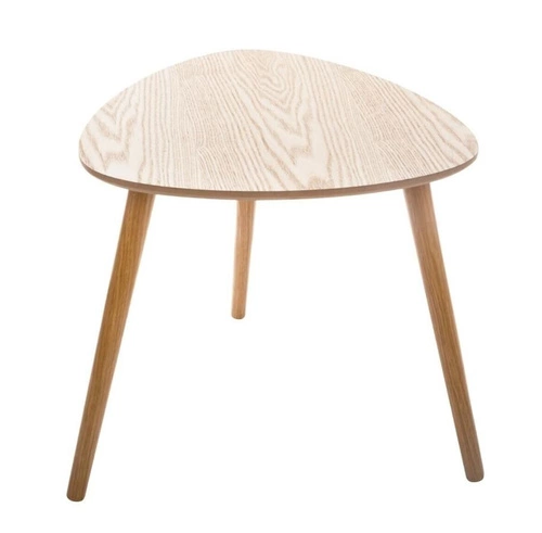 Sada 3 konferenčních stolků Mileo S dřevěných do obýváku skandinávských přírodních