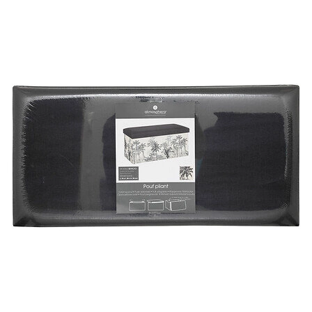 Rozkládací dvoumístná puf s úložným prostorem černo-bílá do obýváku a předsíně Atmosphera