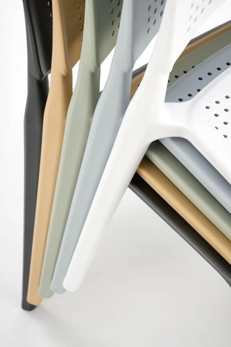 Zahradní plastová židle Sylie bílá Intesi moderní na zahradu a terasu stohovatelná