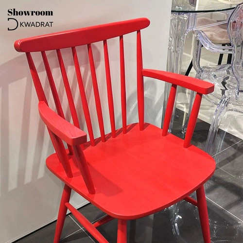 Čalouněná jídelní židle s područkami FAMEG Wand retro buk na míru