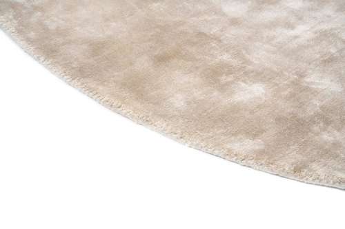 Kulatý béžový koberec Plain Paloma 200 cm moderní do obýváku a ložnice Carpet Decor